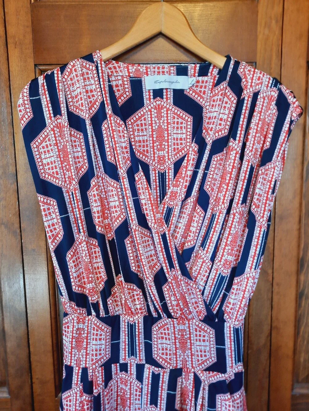 T-Bags Of Los Angeles Geometric Sleeveless Shorts Romper Pockets Size Large - Picture 3 of 16